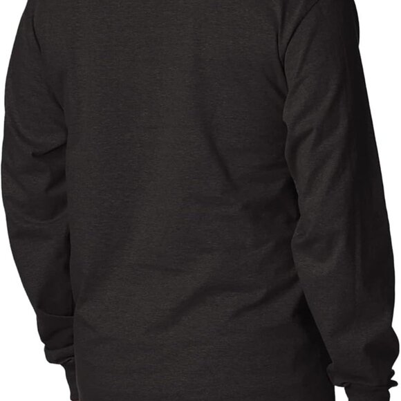 Hanes T Beefy Henley, Men's Cotton Long Sleeve Shirts Sz M & L - Picture 3 of 5